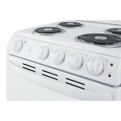 Summit 20" Wide Electric Coil Range - RE203W - The Home Selection