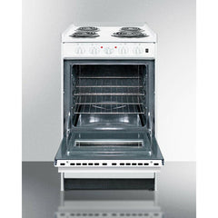 Summit 20" Wide Electric Coil Top Range with 4 Coil Elements, 2.46 cu. ft. Total Oven Capacity, Viewing Window, Storage Drawer, ADA Compliant - WEM110R - The Home Selection