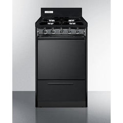 Summit 20" Wide Gas Range, Open Burners with Natural Gas, 4 Open Burners, 2.46 cu. ft. Total Oven Capacity, Viewing Window - TNM1107C - The Home Selection