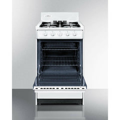 Summit 20" Wide Gas Range with 4 Open Burners, 2.46 Cu. Ft. Oven Capacity, Broiler Drawer, Manual Clean, Electronic Ignition - WNM110 - The Home Selection