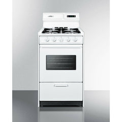 Summit 20" Wide Gas Range with Natural Gas, 4 Open Burners, 2.46 cu. ft. Total Oven Capacity, Viewing Window, Broiler Drawer - WNM1307 - The Home Selection