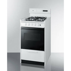 Summit 20" Wide Gas Range with Natural Gas, 4 Open Burners, 2.46 cu. ft. Total Oven Capacity, Viewing Window, Broiler Drawer - WNM1307 - The Home Selection