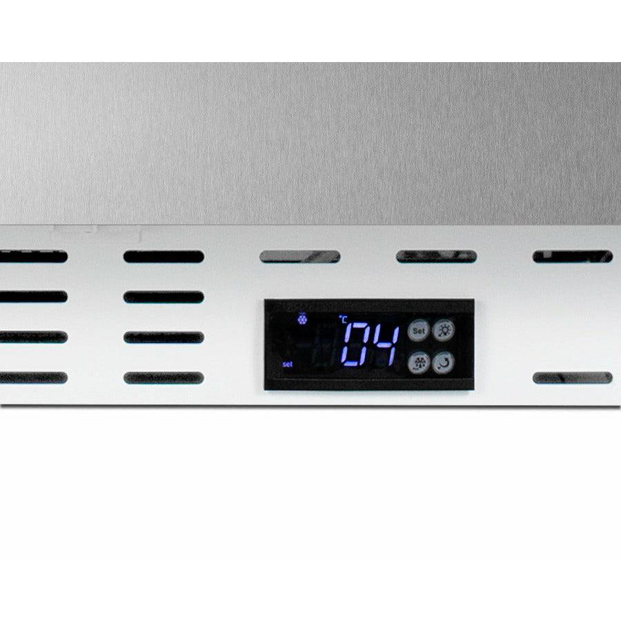 Summit 21" Wide Built-In Commercial All-Refrigerator, ADA Compliant with 3.32 cu. ft. Capacity, 4 Wire Shelves, Right Hinge with Door Lock, Crisper Drawer, Automatic Defrost ADA Compliant, Factory Installed Lock, CFC Free - SCR504SSTBADA - The Home Selection