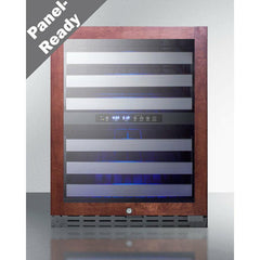 Summit 24" Built-In Wine Cellar with 46 Bottle Capacity, Dual Temperature Zone, Digital Controls, Full Extension Shelves, Reversible Door, Lock, and ADA Compliant: Panel ReadyALWC532PNR - The Home Selection