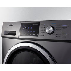 Summit 24" Front Load Washer/Dryer Combo with 2.7 cu. ft. Capacity, 16 Wash Cycles, 3 Dry Cycles, Sanitize Cycle, 4 Temperature Settings, 1,300 RPM Spin Speed - SPWD2203P - The Home Selection