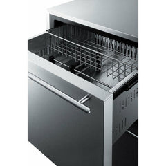 Summit 24" Outdoor 2-Drawer All-Freezer with 3.4 cu. ft. Capacity, Automatic Defrost, Wire Storage Basket, 2 Adjustable Dividers - SPFF51OS2D - The Home Selection