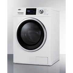 Summit 24" Wide 110-120V Compact Front Load Washer with 2.7 cu. ft. Capacity, 15 Wash Cycles, Stainless Steel Drum, Child Lock in White - LW2427 - The Home Selection