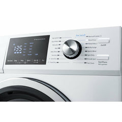Summit 24" Wide 115V Washer/Dryer Combo with 2.7 cu. ft. Capacity, 16 Wash Cycles, 1300 RPM, Ventless, 115 Volt Operation - SPWD2202W - The Home Selection