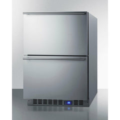 Summit 24" Wide 2-Drawer All-Refrigerator with 3.4 cu.ft. Capacity, Automatic Defrost, Digital Thermostat, CFC Free, Automatic Defrost - SPR627OS2D - The Home Selection