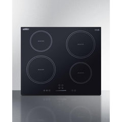 Summit 24" Wide 208-240V 4-Zone Induction Cooktop with 4 Elements, Hot Surface Indicator, ADA Compliant, Induction Technology, Child Lock, Safety Shut-Off Control - SINC4B241B - The Home Selection