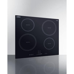 Summit 24" Wide 208-240V 4-Zone Induction Cooktop with 4 Elements, Hot Surface Indicator, ADA Compliant, Induction Technology, Child Lock, Safety Shut-Off Control - SINC4B241B - The Home Selection