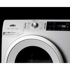 Summit 24" Wide 208-240V Washer with 2.3 Cu. Ft. Capacity, Slim-Fitting Design, Stainless Steel Tub, 14 Wash Settings, Delay Start, Standby Mode - SLW241W - The Home Selection