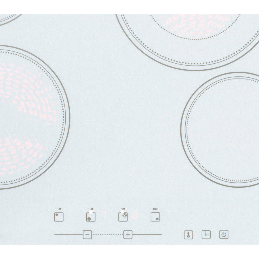 Summit 24" Wide 230V 4-Burner Radiant Cooktop w/ 4 Elements, Hot Surface Indicator, ADA Compliant, ETL Safety Listed, Schott Ceran Glass, Residual Heat Indicator Light, Digital Touch Controls - CR4B23T - The Home Selection