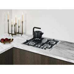 Summit 24" Wide 4-Burner Gas Cooktop in Stainless Steel - GCJ4SS - The Home Selection