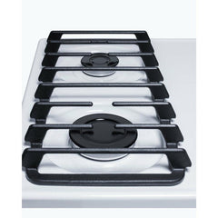 Summit 24" Wide 4-Burner Gas Cooktop with 4 Sealed Burners, Cast Iron Grates, Porcelainized Cooking Surface in White - WTL033S - The Home Selection