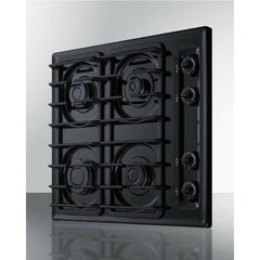 Summit 24" Wide 4-Burner Gas Cooktop with 4 Sealed Burners, Cast Iron Grates, Porcelainized Cooking Surface - TTL033S - The Home Selection