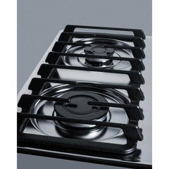 Summit 24" Wide 4-Burner Gas Cooktop with Cast Iron Grates, Sealed Sabaf® Burners, Power Burner, Fits Common Cutouts, Simmer Burner, Two Standard Burners, Push-to-Turn Knobs - ZTL033S - The Home Selection