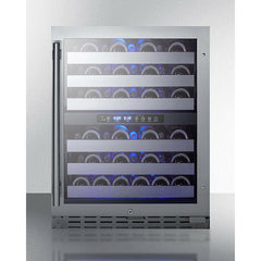 Summit 24" Wide, 46 Bottle Capacity Free Standing Wine Cooler with Full Extension Shelving - ALWC532 - The Home Selection