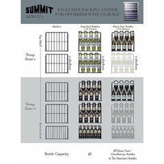 Summit 24" Wide, 46 Bottle Capacity Free Standing Wine Cooler with Full Extension Shelving - ALWC532 - The Home Selection