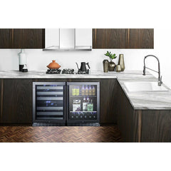 Summit 24" Wide, 46 Bottle Capacity Free Standing Wine Cooler with Full Extension Shelving - ALWC532 - The Home Selection