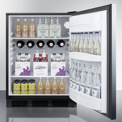 Summit 24" Wide, 5.5 Cu. Ft. Compact Refrigerator with Adjustable Glass Shelves - AR5B - The Home Selection