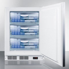 Summit 24" Wide All-Freezer, ADA Compliant with 3.5 cu. ft. Capacity, Right Hinge, Manual Defrost, ADA Compliant, Approved for Medical Use - VT65MLSS - The Home Selection