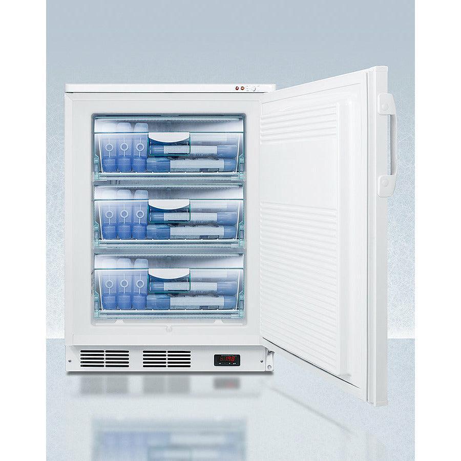 Summit 24" Wide All-Freezer with 3.5 cu. ft. Capacity, Field Reversible Doors, Right Hinge, Manual Defrost, Approved for Medical Use - VT65MLGP - The Home Selection
