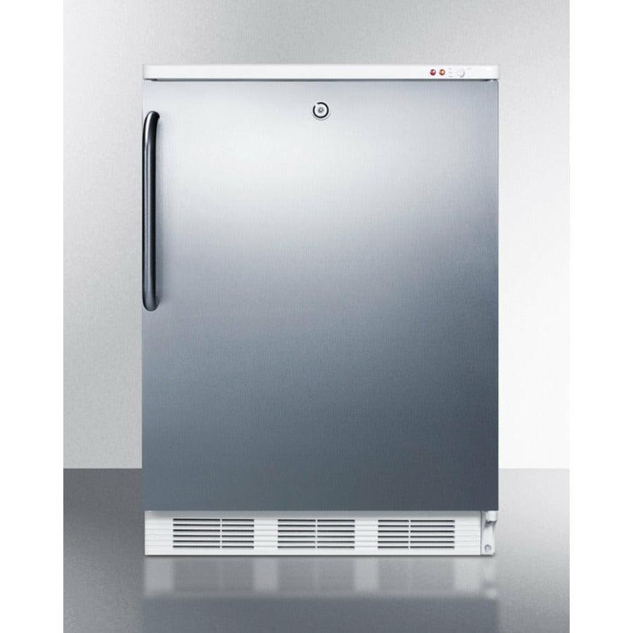 Summit 24" Wide All-Freezer with 3.5 cu. ft. Capacity, Right Hinge, Manual Defrost, Approved for Medical Use, Factory Installed Lock, - VT65MLSS - The Home Selection