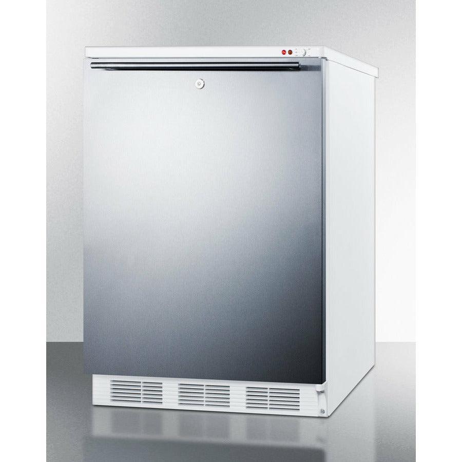 Summit 24" Wide All-Freezer with 3.5 cu. ft. Capacity, Right Hinge, Manual Defrost, Approved for Medical Use, Factory Installed Lock, - VT65MLSS - The Home Selection
