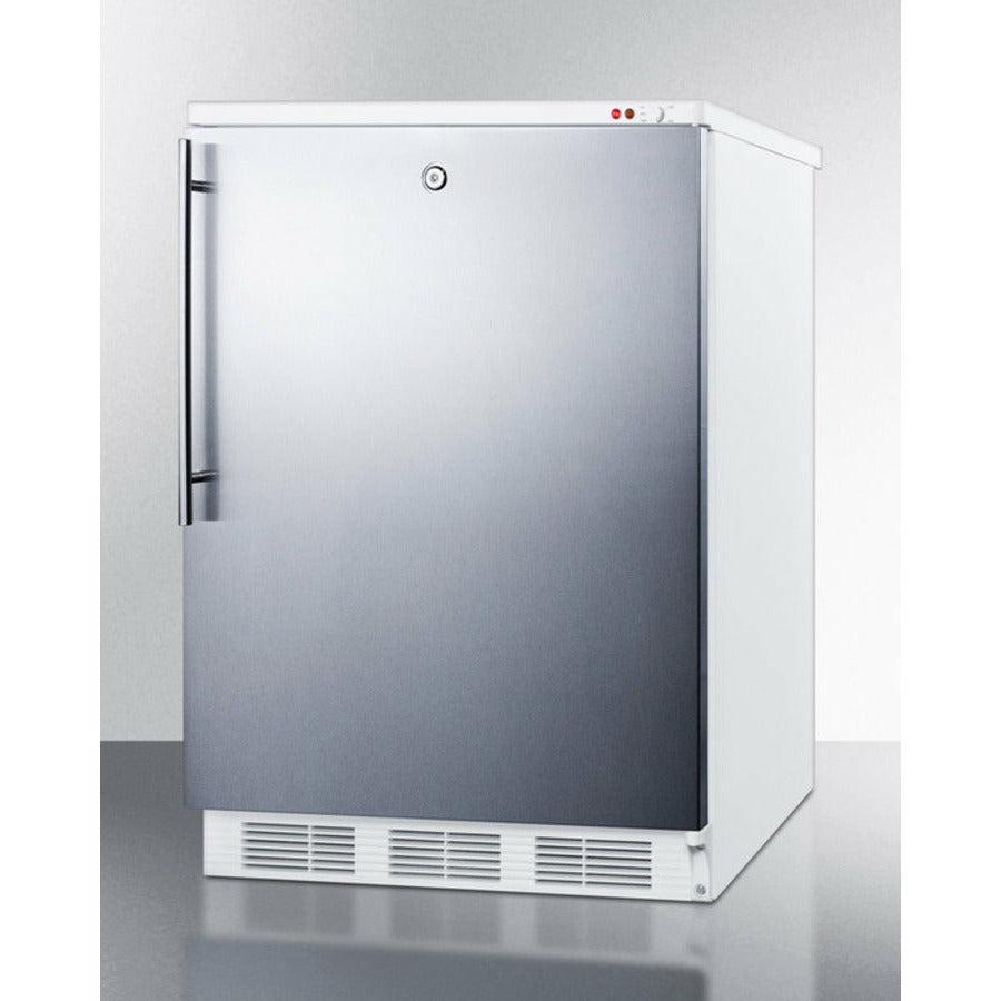 Summit 24" Wide All-Freezer with 3.5 cu. ft. Capacity, Right Hinge, Manual Defrost, Approved for Medical Use, Factory Installed Lock, - VT65MLSS - The Home Selection