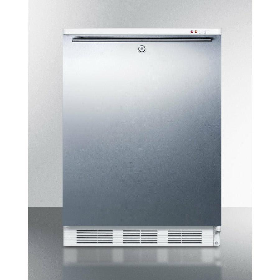 Summit 24" Wide All-Freezer with 3.5 cu. ft. Capacity, Right Hinge, Manual Defrost, Approved for Medical Use, Factory Installed Lock, - VT65MLSS - The Home Selection