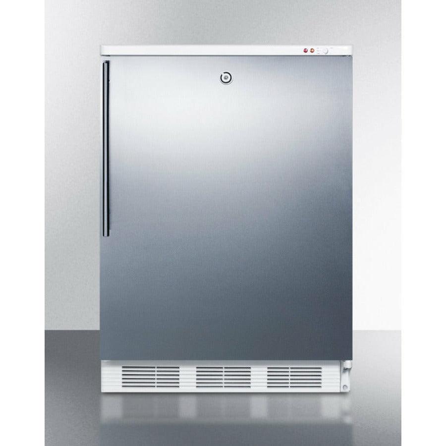 Summit 24" Wide All-Freezer with 3.5 cu. ft. Capacity, Right Hinge, Manual Defrost, Approved for Medical Use, Factory Installed Lock, - VT65MLSS - The Home Selection