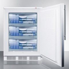 Summit 24" Wide All-Freezer with 3.5 cu. ft. Capacity, Right Hinge, Manual Defrost, Approved for Medical Use, Factory Installed Lock, - VT65MLSS - The Home Selection