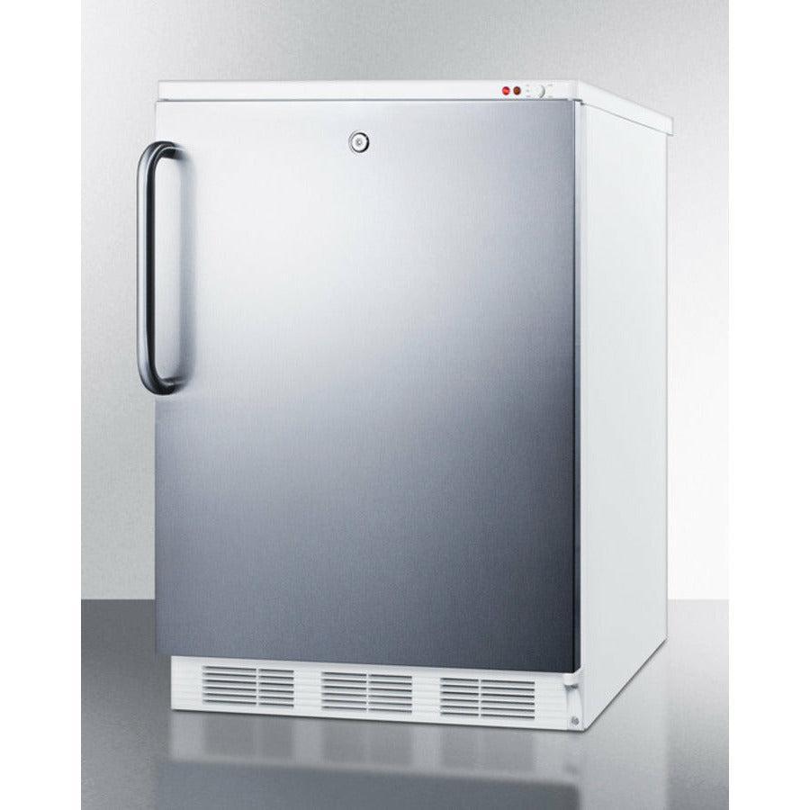 Summit 24" Wide All-Freezer with 3.5 cu. ft. Capacity, Right Hinge, Manual Defrost, Approved for Medical Use, Factory Installed Lock, - VT65MLSS - The Home Selection