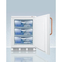 Summit 24" Wide All-Freezer with Antimicrobial Pure Copper Handle with 3.5 cu. ft. Capacity, Right Hinge, Manual Defrost, Approved for Medical Use, Factory Installed Lock, CFC Free - VT65MLTBC - The Home Selection