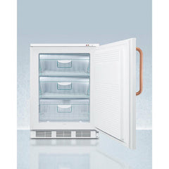 Summit 24" Wide All-Freezer with Antimicrobial Pure Copper Handle with 3.5 cu. ft. Capacity, Right Hinge, Manual Defrost, Approved for Medical Use, Factory Installed Lock, CFC Free - VT65MLTBC - The Home Selection