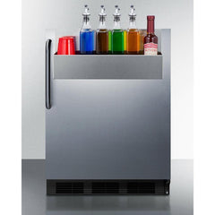 Summit 24" Wide All-Refrigerator with Speed Rail - FF7BKSSTBSR - The Home Selection