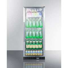 Summit 24" Wide Beverage Center with Adjustable Chrome Shelves, Automatic Defrost, Door Alarm, Recessed LED Lighting - SCR1156 - The Home Selection