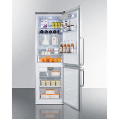 Summit 24" Wide Bottom Freezer Refrigerator With Icemaker - FFBF247SSIM - The Home Selection