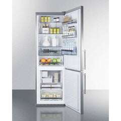 Summit 24" Wide Bottom Freezer Refrigerator With Icemaker - FFBF249SSIM - The Home Selection