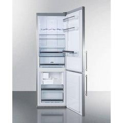 Summit 24" Wide Bottom Freezer Refrigerator With Icemaker - FFBF249SSIM - The Home Selection