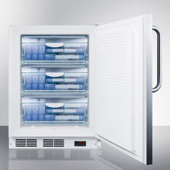 Summit 24" Wide Built-In All-Freezer, ADA Compliant with 3.5 cu. ft. Capacity, Right Hinge, Manual Defrost, ADA Compliant, Approved for Medical Use - VT65MLBISS - The Home Selection