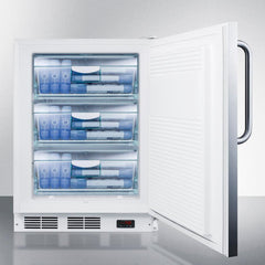 Summit 24" Wide Built-In All-Freezer, ADA Compliant with 3.5 cu. ft. Capacity, Right Hinge, Manual Defrost, ADA Compliant, Approved for Medical Use - VT65MLCSSADA - The Home Selection