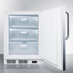 Summit 24" Wide Built-In All-Freezer, ADA Compliant with 3.5 cu. ft. Capacity, Right Hinge, Manual Defrost, ADA Compliant, Approved for Medical Use - VT65MLCSSADA - The Home Selection