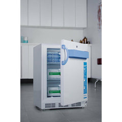 Summit 24" Wide Built-In All-Freezer with 3.2 cu. ft. Capacity, Right Hinge, Manual Defrost, ADA Compliant, Approved for Medical Use, Factory Installed Lock, CFC Free - VT65MLBIMED2ADA - The Home Selection