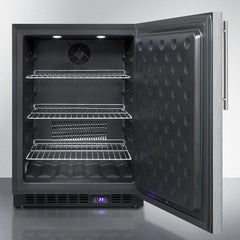 Summit 24" Wide Built-In All-Freezer with Adjustable Chrome Shelves, Door/Temperature Alarms, Temperature Memory Function - SCFF53BXCSS - The Home Selection