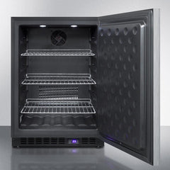Summit 24" Wide Built-In All-Freezer with Adjustable Chrome Shelves, Door/Temperature Alarms, Temperature Memory Function - SCFF53BXCSS - The Home Selection