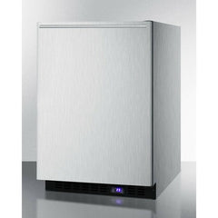 Summit 24" Wide Built-In All-Freezer With Icemaker, Adjustable Chrome Shelves, Door/Temperature Alarms, Temperature Memory Function, Recessed LED Light - SCFF53BXCSS - The Home Selection