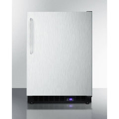 Summit 24" Wide Built-In All-Freezer With Icemaker, Adjustable Chrome Shelves, Door/Temperature Alarms, Temperature Memory Function, Recessed LED Light - SCFF53BXCSS - The Home Selection