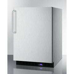 Summit 24" Wide Built-In All-Freezer With Icemaker, Adjustable Chrome Shelves, Door/Temperature Alarms, Temperature Memory Function, Recessed LED Light - SCFF53BXCSS - The Home Selection